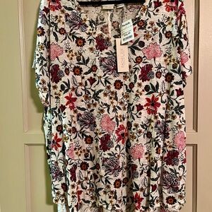 Rachel Zoe Multicolor Floral Blouse. 100% linen.